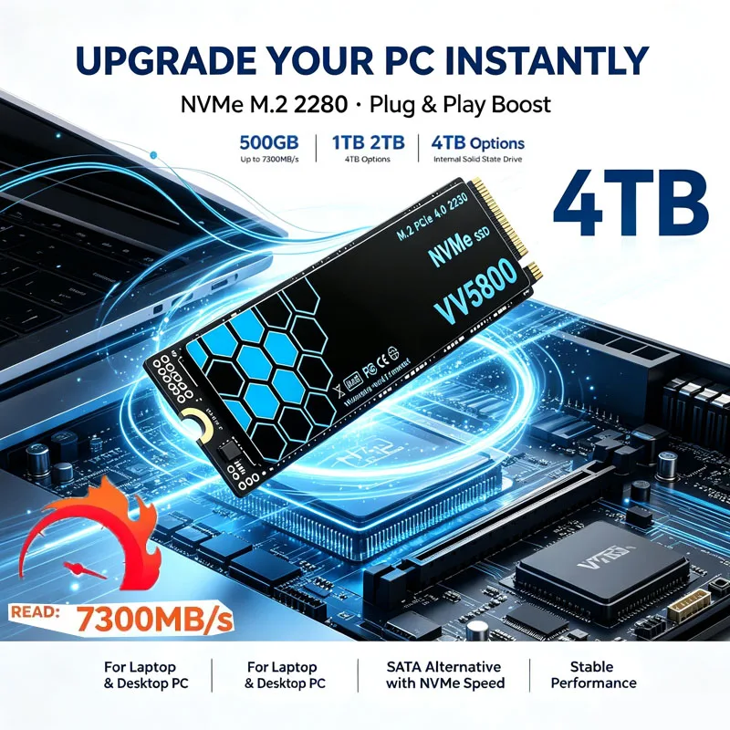 Ssd 500Gb - قرص SSD NVMe M.2 VV5800 بسرعة