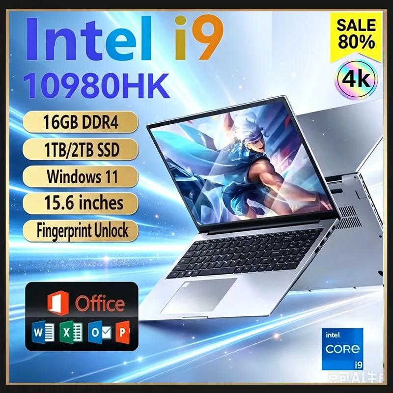 Ssd 2Tb - لابتوب محمول بشاشة 15.6 بوصة، معالج