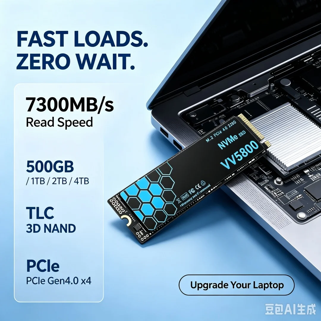 قرص SSD NVMe M.2 VV5800 بسرعة  - مراجعة Ssd 500Gb وسعره
