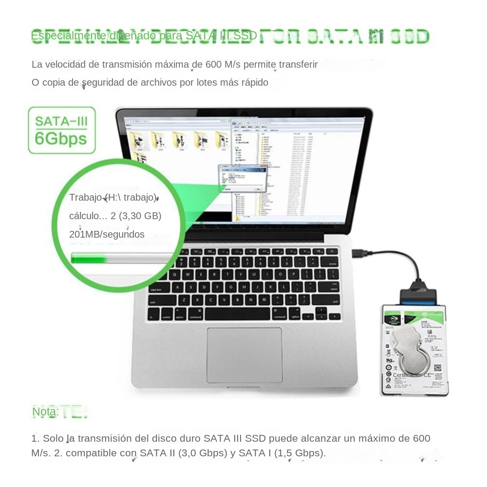 كابل USB 3.0 SATA 3 بطول 30 سم - مراجعة Sata Ssd وسعره