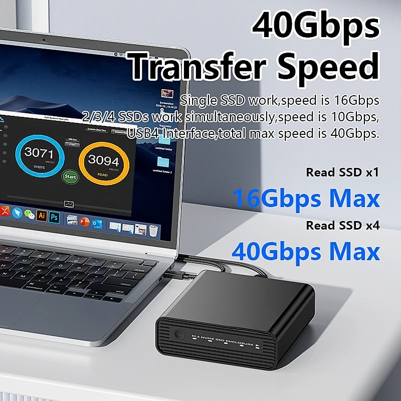 علبة خارجية من الألومنيوم لـ 4 - مراجعة External Ssd وسعره