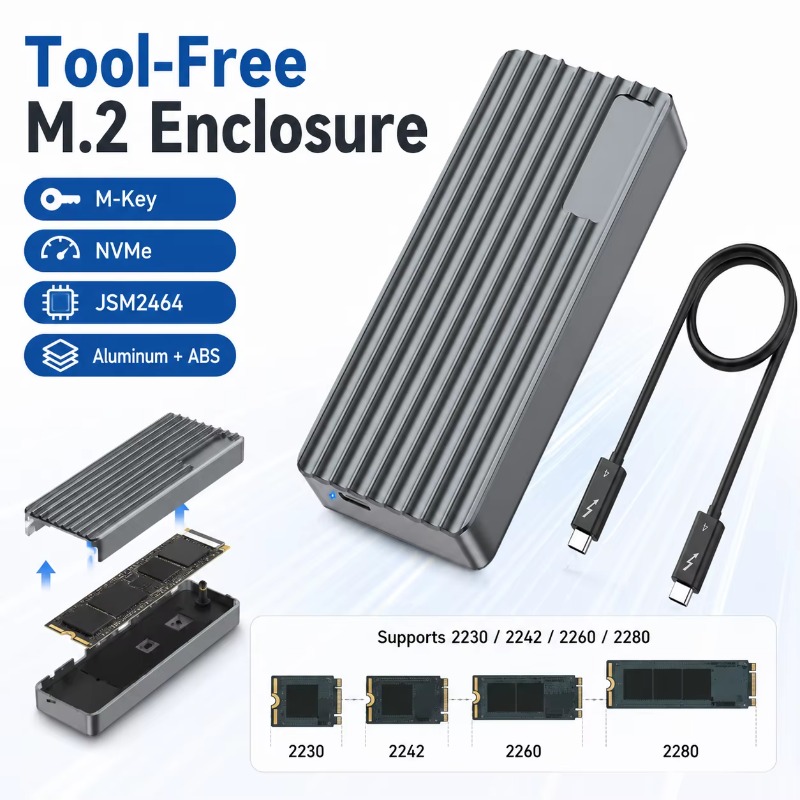 علبة خارجية لـ TBT3/USB4 M.2 N - مراجعة Nvme Ssd وسعره